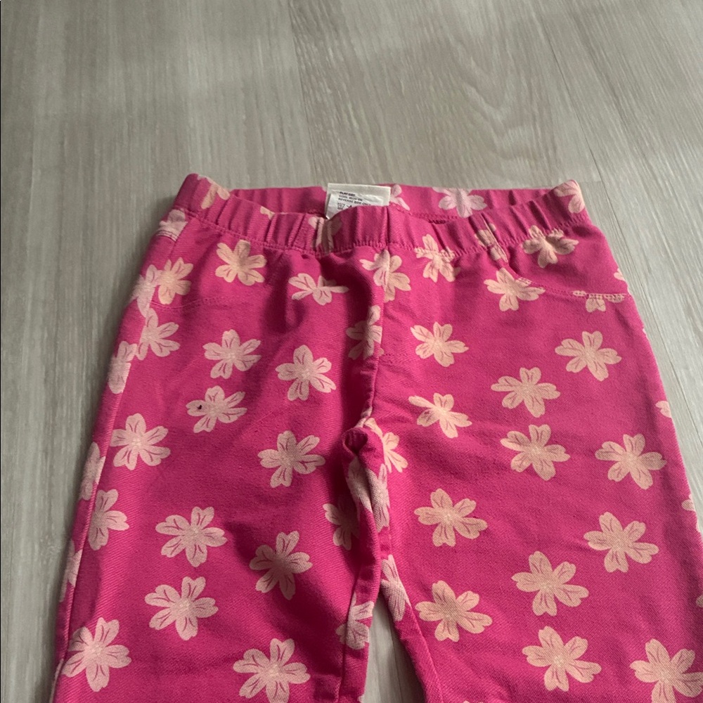 Floral Pink Kids Leggings